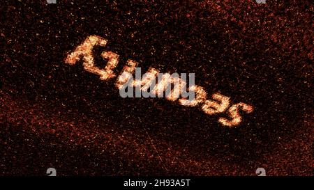 Arrière-plan technologique avec une carte de circuit imprimé pixélisée et des impulsions de propagation.Animation.Particules formant un mot de sécurité, concept de piratage et c Banque D'Images