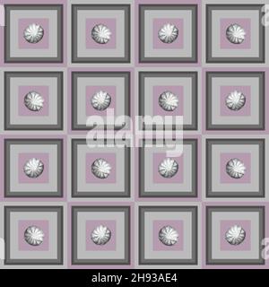 Motif géométrique sans couture avec guimauves et carrés multicolores Banque D'Images