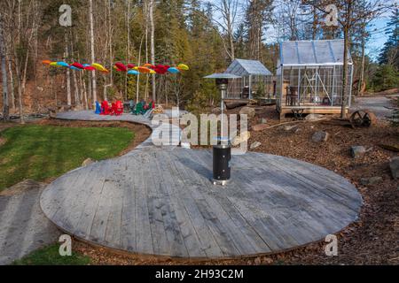 Wakefield Mills Falls Resort and restaurant Wakefield Québec Canada en hiver Banque D'Images