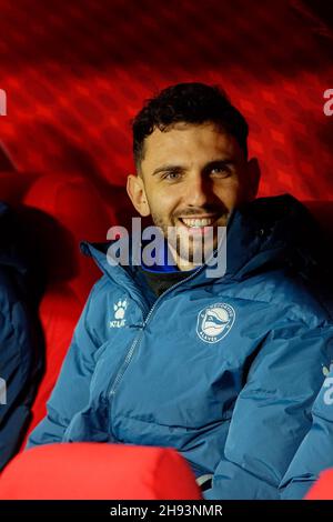 Grenade, Espagne.03ème décembre 2021.Matt Miazga de Deportivo Alaves vu pendant le match de la Liga Santander entre Granada CF et Deportivo Alaves au stade Nuevo Los Carmenes, à Grenade.(score final - Granada CF 2:1 Deportivo Alaves) Credit: SOPA Images Limited/Alay Live News Banque D'Images