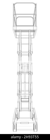 Présentation du concept de l'élévateur à ciseaux Banque D'Images