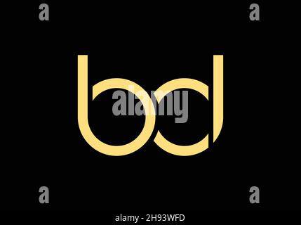 Original monogramme lettre BD logo Design modèle vectoriel bd lettre logo Design Illustration de Vecteur