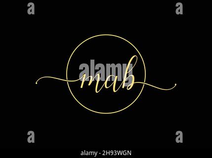 Lettre initiale du monogramme MAB logo Design modèle vectoriel lettre mab logo Design Illustration de Vecteur