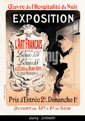 Exposition - l'Art Français sous Louis XIV et Louis XV1898. Affiche de Jules Chéret (1836-1932).Français. Banque D'Images