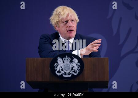 COVENTRY, ANGLETERRE, Royaume-Uni - 15 juillet 2021 - Premier ministre britannique Boris Johnson Leveling Up Speech.Le Premier ministre Boris Johnson visite l'UKBIC pour lui fournir un Banque D'Images