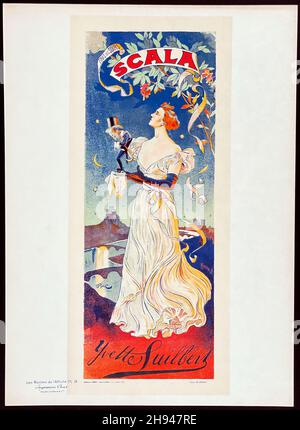 ASSIETTE 19 - LES MAITRES DE L'AFFICHE - BAC 1893 SCALA / YVETTE GUILBERT / CABARET Banque D'Images