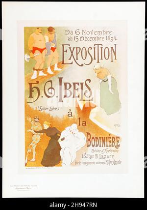 Les maîtres de l'affiche V 3 - planche 138 - H-G Ibels, exposition Banque D'Images