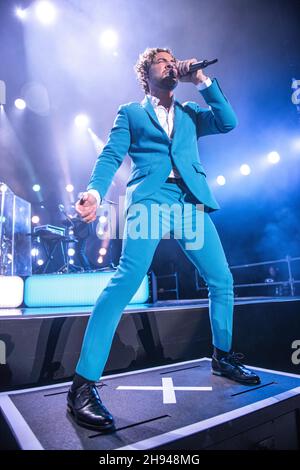 David Bisbal se produisant au Palau Sant Jordi, Barcelone 25 novembre 2021. Photographe : ALE Espaliat Banque D'Images