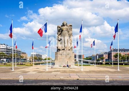 Mémorial de la guerre mondiale au Havre, France. Banque D'Images