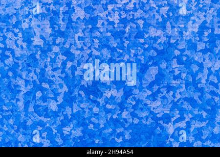 Motif abstrait en fer galvanisé surface bleue texture de la tôle fond en acier. Banque D'Images
