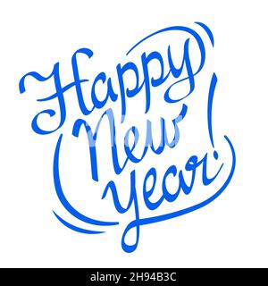 Bonne année lettrage Illustration et texte de calligraphie Illustration de Vecteur