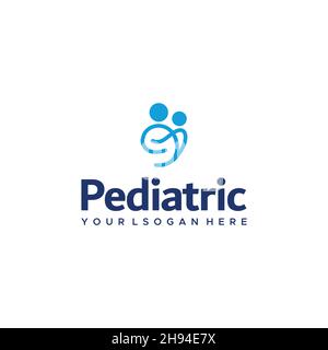 Design minimaliste du logo Pediatric People Illustration de Vecteur