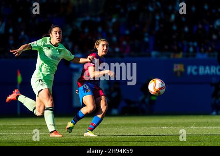 Sant Joan Despí, Espagne, 4, décembre 2021.Ligue des femmes espagnoles: FC Barcelona v Athletic Club.Crédit : Joan Gosa/Alay Live News Banque D'Images