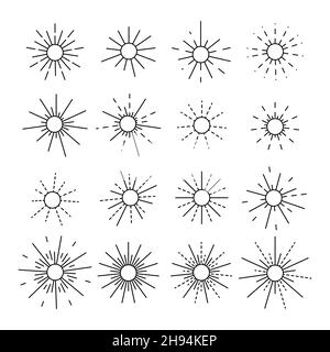 Icône de feu d'artifice vectoriel isolée sur fond blanc. esp Illustration de Vecteur