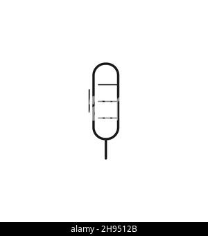 icône de vecteur d'art de ligne de crème glacée sur fond blanc eps Illustration de Vecteur