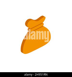 icône vecteur sac d'argent signe isométrique isolé sur fond blanc. eps Illustration de Vecteur