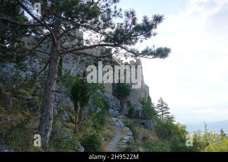 Ancienne forteresse de Blagaj (Stjepan-grad, ou Stipan-grad), partie du site historique de Blagaj près de Mostar, Bosnie-Herzégovine Banque D'Images