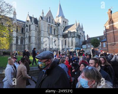 Rochester, Kent, Royaume-Uni.4 décembre 2021.Photos du Festival de Noël et du marché de Dickens à Rochester, dans le Kent aujourd'hui.Crédit : James Bell/Alay Live News Banque D'Images