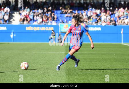 Barcelone, Espagne.04e décembre 2021.Le joueur de Barcelone Leila #15 passe le ballon lors d'un match entre Barcelona v Athletic Club dans le cadre de la Liga Iberdrola à Estadi Johan Cruyff le 4 décembre 2021 en Catalogne, Barcelone, Espagne.(Credit image: © Sara ARIB/PX Imagens via ZUMA Press Wire) Credit: ZUMA Press, Inc./Alamy Live News Banque D'Images