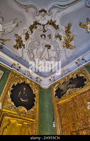 Les intérieurs luxueux du palais Alliata Villafranca à Palerme Banque D'Images