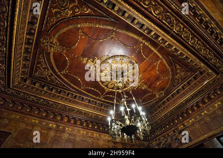 Les intérieurs luxueux du palais Alliata Villafranca à Palerme Banque D'Images