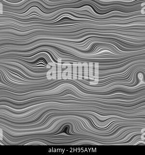 Motif de surface à rayures monochromes ondulées sans couture pour l'arrière-plan ou l'impression Banque D'Images