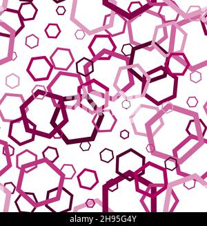 Motif vectoriel aléatoire sans couture en hexagones. Illustration de Vecteur
