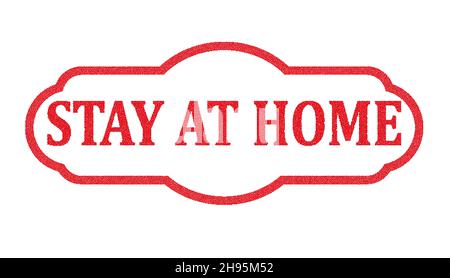 Restez à la maison. Coronavirus Covid-19, phrase de motivation de quarantaine. Rester à la maison citation illustration du vecteur. Conscience du coronavirus Covid-19. Illustration de Vecteur