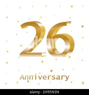 Logo Vector anniversaire d'or.Modèle d'affiche pour célébrer. Illustration de Vecteur