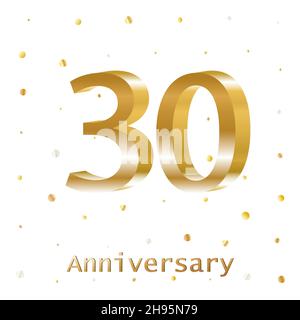 Logo Vector anniversaire d'or.Modèle d'affiche pour célébrer. Illustration de Vecteur