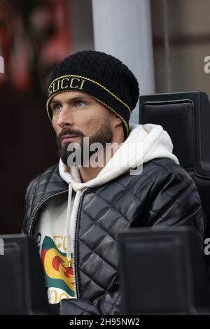 Milan, Italie.04e décembre 2021.Olivier Giroud (AC Milan) pendant l'AC Milan vs US Salernitana, football italien série A match à Milan, Italie, décembre 04 2021 crédit: Agence de photo indépendante/Alamy Live News Banque D'Images