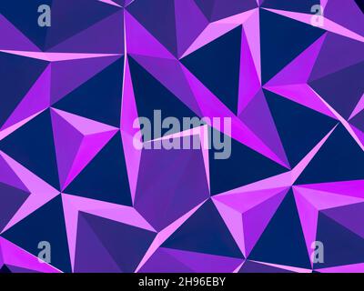 Arrière-plan polygonal sombre - illustration abstraite générée par l'ordinateur Banque D'Images