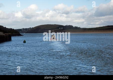 Padstow, Cornwall, Angleterre, 2 décembre 2021, Une vue sur la mer près de Padstow. Banque D'Images