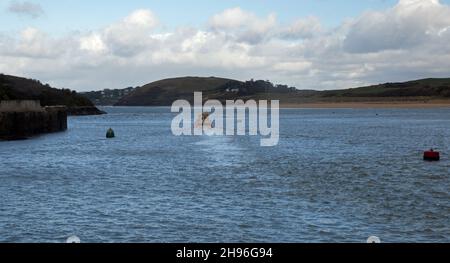 Padstow, Cornwall, Angleterre, 2 décembre 2021, Une vue sur la mer près de Padstow. Banque D'Images