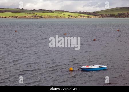 Padstow, Cornwall, Angleterre, 2 décembre 2021, Une vue sur la mer près de Padstow. Banque D'Images