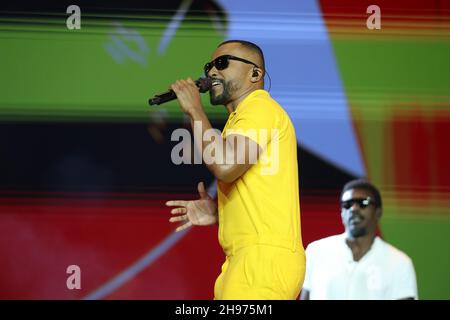 Turne Brothers avec les chanteurs brésiliens Alexandre pires et Seu Jorge à l'Estadio Allianz Park à São Paulo ce samedi 04.(Photo: Vanessa Carvalho/Brazil photo Press) Credit: Brazil photo Press/Alay Live News Banque D'Images