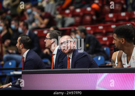 29 novembre 2021, Assago (Milan, Milan, Italie: Le personnel d'entraînement de l'équipe des pays-Bas à la qualification pour la coupe du monde de basket-ball FIBA 2023.l'Italie remporte contre les pays-Bas avec un score de 75 à 73.(Credit image: © Elena Vizzoca/Pacific Press via ZUMA Press Wire) Banque D'Images