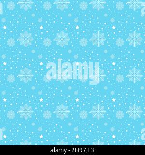 Flocons sur ciel bleu - Noël arrière-plan transparent Illustration de Vecteur
