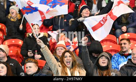 Picture Howard Roe/AHPIX LTD, football, FIFA Womens World Cup UEFA qualificatifs, England v Lativa , Keepmoat Stadium, Doncaster, Royaume-Uni, 30/11/2021, K.O 19.00 Banque D'Images