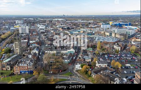 Vue générale d'Ashton-Under-Lyne, Grand Manchester.Date de la photo : vendredi 19 novembre 2021.Le crédit photo devrait se lire: Anthony Devlin Banque D'Images