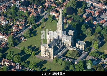 Cathédrale Sainte-Marie, Salisbury, Wiltshire, 2017. Banque D'Images