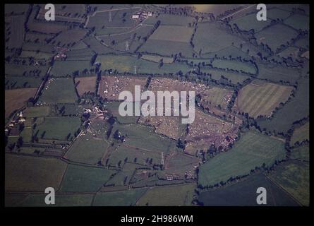 Glastonbury Fair, digne Farm, Somerset, 1971.La foire de Glastonbury de 1971, la deuxième année d'un festival a eu lieu à la ferme digne.Le premier festival en 1970 a été appelé le festival de Pilton.Il est maintenant connu sous le nom de Glastonbury Festival. Banque D'Images