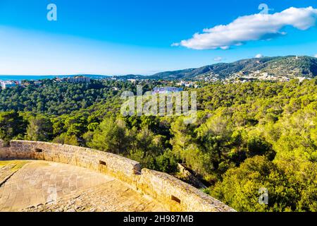 Vue sur les loutsikrts de Palma depuis Castell de Bellver, Majorque, Espagne Banque D'Images