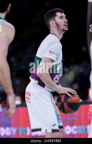 Séville, Séville, Espagne.5 décembre 2021.Lors du match de la Ligue Endesa entre Coosur Real Betis et CB Unicaja de málaga au stade San Pablo de Séville, Espagne, le 05 décembre 2021.(Credit image: © Jose Luis Contreras/DAX via ZUMA Press Wire) Banque D'Images