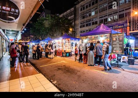 Marché nocturne de la rue Gaya Kota Kinabalu Sabah Bornéo Malaisie Banque D'Images