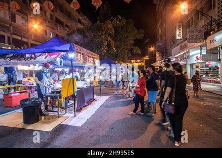 Marché nocturne de la rue Gaya Kota Kinabalu Sabah Bornéo Malaisie Banque D'Images