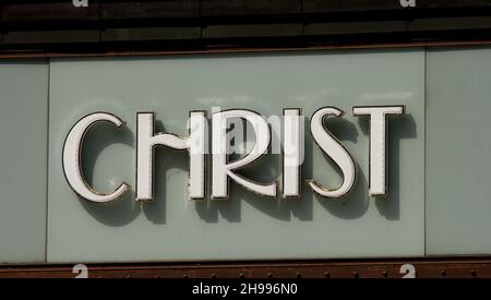 Une enseigne Christ, une bijouterie. Hambourg Banque D'Images