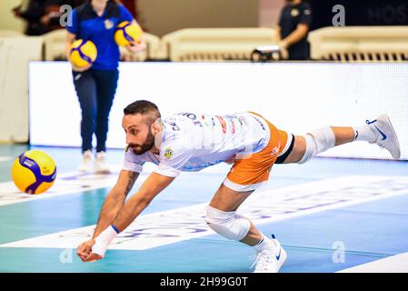 Latina, Italie.05e décembre 2021.Cavaccini Domenico au cours de Top Volley Cisterna vs Leo Shoes Modène, Volleyball Italien Serie A Men SuperLeague Championship à Latina, Italie, décembre 05 2021 crédit: Independent photo Agency/Alay Live News Banque D'Images