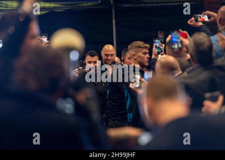 Cardiff, pays de Galles, 5/12/21: Tyson Fury Gypsy King Homecoming Party, Cardiff Vale Sports Arena, Cardiff, pays de Galles, 5/12/21: photo par Andrew Dowling Photography/Alamy Live News Banque D'Images