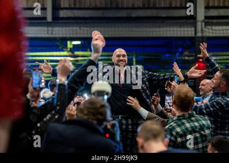 Cardiff, pays de Galles, 5/12/21: Tyson Fury Gypsy King Homecoming Party, Cardiff Vale Sports Arena, Cardiff, pays de Galles, 5/12/21: photo par Andrew Dowling Photography/Alamy Live News Banque D'Images